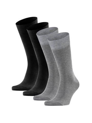 Falke Socken 4er Pack in Schwarz/Grau