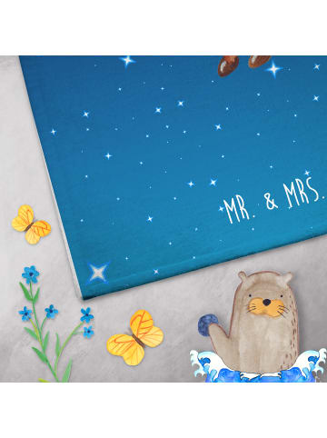 Mr. & Mrs. Panda Handtuch Sternzeichen Steinbock ohne Spruch in Sternenhimmel Blau