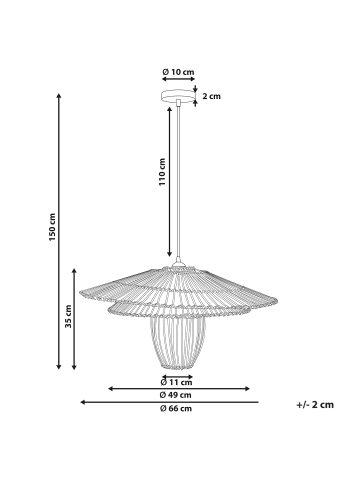 Beliani Pendelleuchten BOTIJAS in  - (W) 66 x (H) 150 x (L) 66 cm