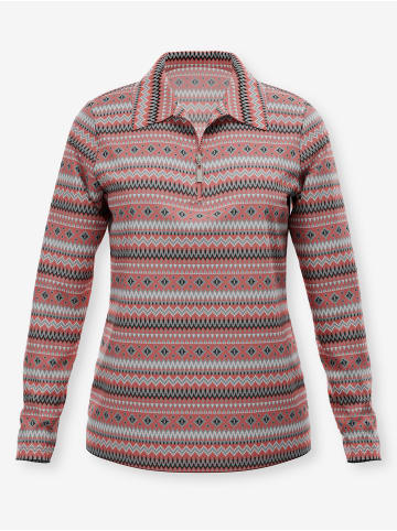 Sieh an! Langarm-Shirt in grapefruit-ecru-bedruckt