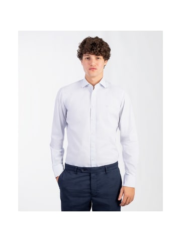 Hackett London Hemd in 8 Uhr morgens – Weiß/Blau