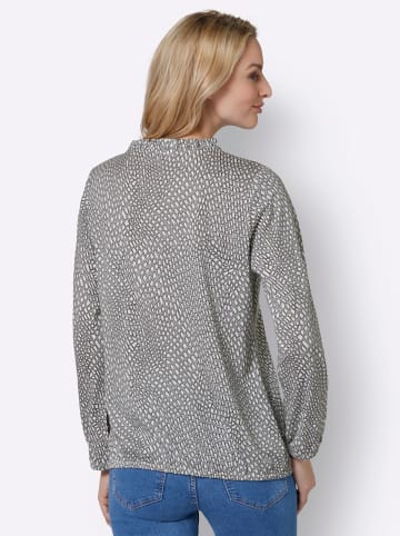 WITT WEIDEN Druck-Shirt in steingrau-ecru-bedruckt