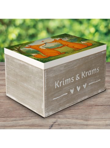 Mr. & Mrs. Panda Box Füchse Liebe Design mit Spruch in Weiß