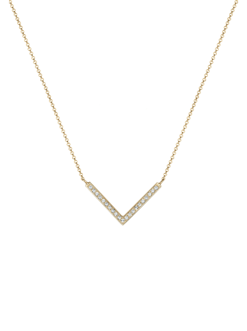 Elli Halskette 925 Sterling Silber Dreieck, Geo, V-Kette in Gold