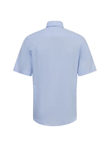 Nils Sundström Freizeithemd mit Leinen-Anteil in hellblau