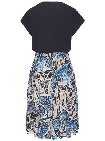 LASCANA Jerseykleid in blau-creme-sand bedruckt