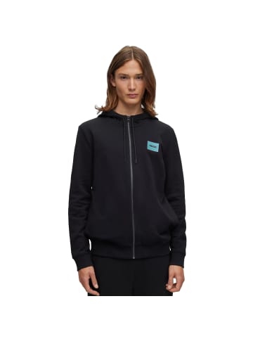 HUGO Sweatjacke in Schwarz (Black)