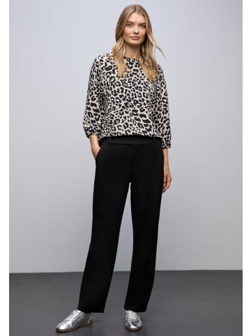 Street One Langarmshirt in hellgrau schwarz - 0001