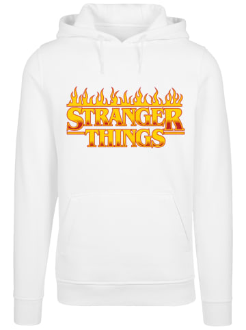F4NT4STIC Hoodie Stranger Things Fire Logo Women Netflix TV Series in weiß
