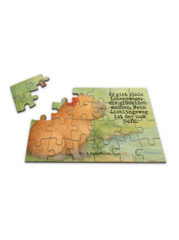 Mr. & Mrs. Panda Puzzle Capybara Blume Design mit Spruch in Weiß