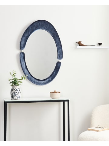 Beliani Wandspiegel MASSAY in Blau - (W) 53 x (H) 90 x (L) 3 cm