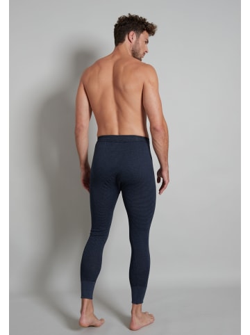 Götzburg Lange Unterhose Premium Fine Rib in marine-jeans-melange