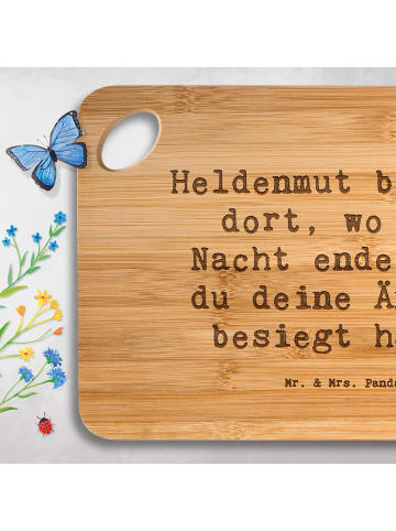 Mr. & Mrs. Panda Servierplatte Spruch Ängste vor Monstern besieg... in Braun