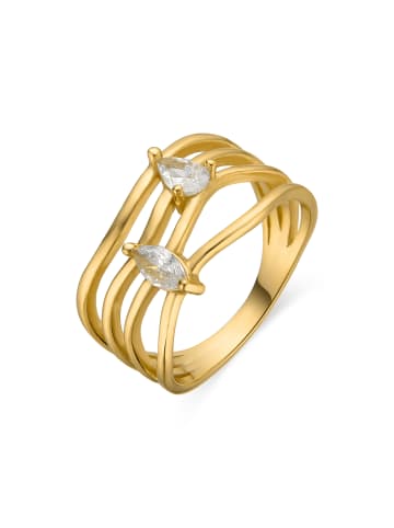 Luxenter Ring Tanduf 925er Sterlingsilber-Tanduf gold
