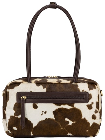 Jost Anderes Furry Cow Bowling Bag M in Brown