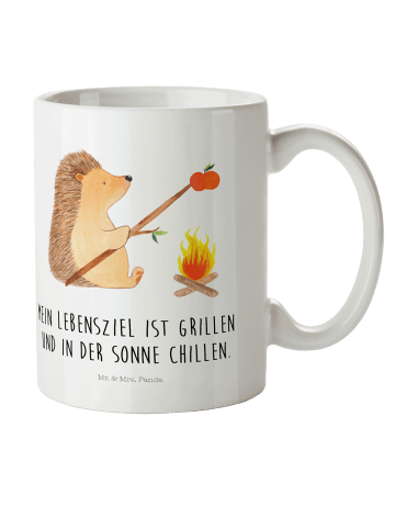 Mr. & Mrs. Panda Tasse Igel Grillen mit Spruch in Weiß