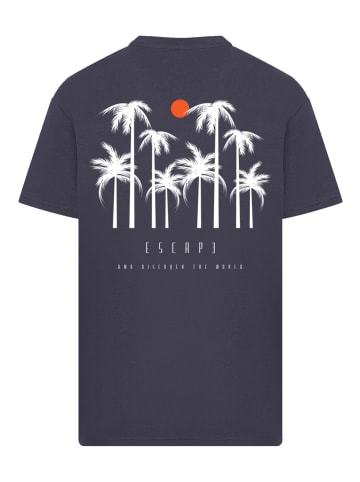 F4NT4STIC T-Shirt Oversize Discover Palm Trees in marineblau