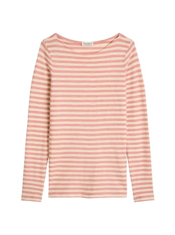 Marc O'Polo Gestreiftes Longsleeve regular in Light Pink