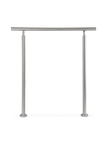 relaxdays Treppengeländer in Silber - (L)100 m x (H)108 cm