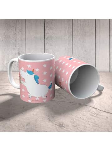 Mr. & Mrs. Panda Tasse Einhorn Blume ohne Spruch in Rot Pastell