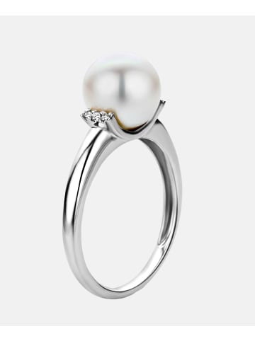 Diamant L'éternel Ring aus 375 Weißgold mit Perle