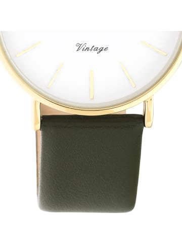 Oozoo Analog-Armbanduhr Oozoo Vintage Series olivgrün mittel (ca. 36mm)