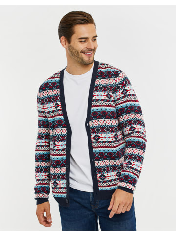 Threadbare Strickjacke Mens Xmas Cardigan Iceland in Navy