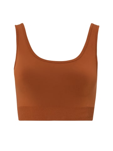 Les Lunes Sport Bustier SYNC Bra Seamless Removeble Pads in Ochre