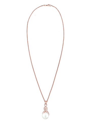 Elli Halskette 925 Sterling Silber Infinity in Rosegold