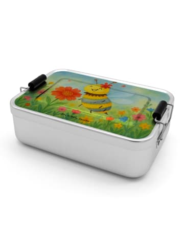 Mr. & Mrs. Panda Lunchdose Biene Blume Design ohne Spruch in Weiß