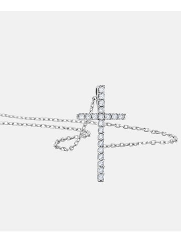 Diamant L'éternel Halskette mit Anhänger aus 375 Weißgold mit 0.10 Karat Diamant