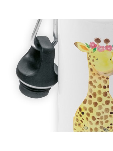 Mr. & Mrs. Panda Trinkflasche Giraffe Blumenkranz ohne Spruch in Weiß