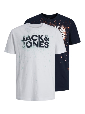 JACK & JONES Junior 2er Pack T-Shirts JCOSPLASH in navy blazer