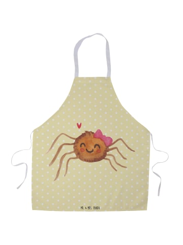 Mr. & Mrs. Panda Schürze Spinne Agathe Freude ohne Spruch in Gelb Pastell