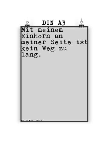 Mr. & Mrs. Panda wanddeko Mit meinem Einhorn an... mit Spruch in Weiß