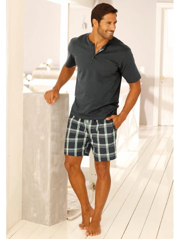 H.I.S Pyjama in grau-grün