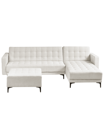 Beliani 3-tlg Modulsofa ABERDEEN in Weiß/Schwarz