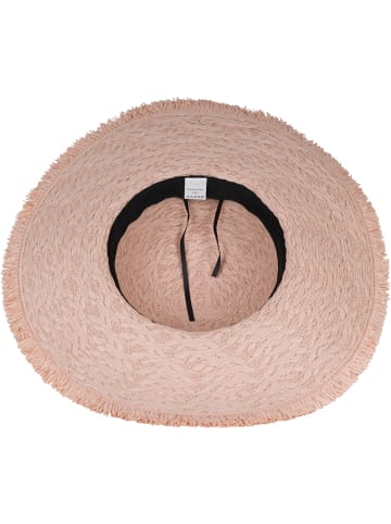 styleBREAKER Geflochtener Sonnenhut in Rose