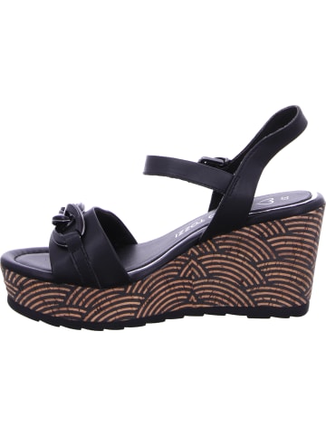 Marco Tozzi Keilsandalette in schwarz