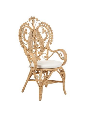 Beliani Sessel CARRARA in Beige - (W) 65 x (H) 114 x (L) 65 cm