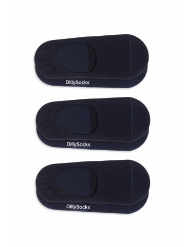 DillySocks 3er-Pack Füßlinge One Color Invisibles in dark navy