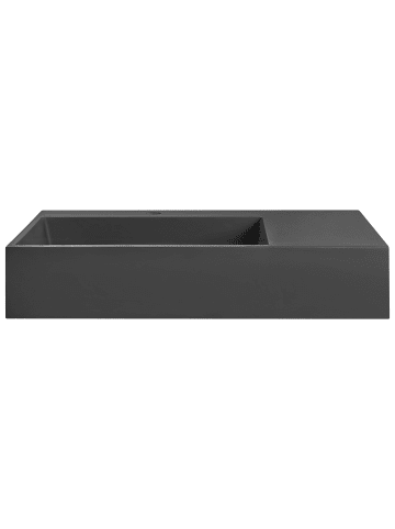 Beliani Waschbecken CUSCO in Schwarz - (W) 75 x (H) 15 x (L) 43 cm