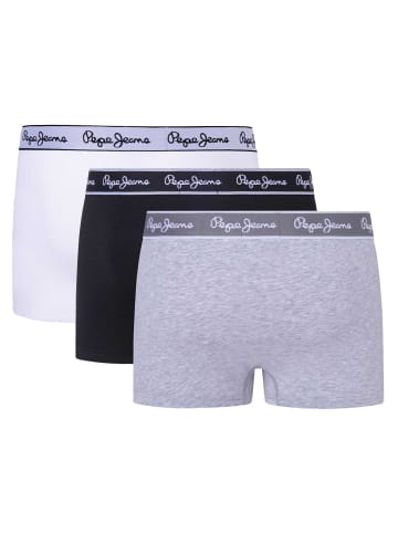 Pepe Jeans Boxershort 3er Pack in Hellgrau/Schwarz/Weiß