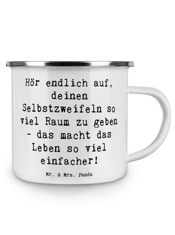 Mr. & Mrs. Panda Becher Spruch Zweifel an sich selbst mit Spruch in Weiß