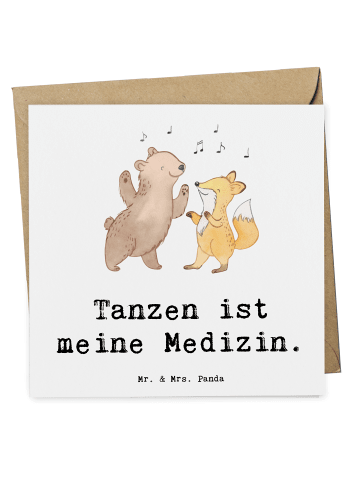 Mr. & Mrs. Panda Deluxe Karte Hase Tanzen mit Spruch in Weiß