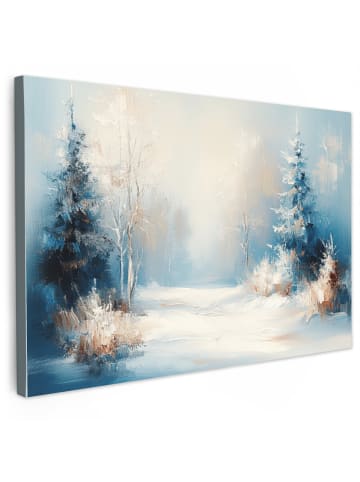 MuchoWow Leinwand Bilder Winterwald
