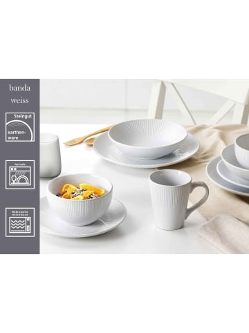 Ritzenhoff & Breker 6er Set Suppenteller Banda ø 20 cm in Weiß