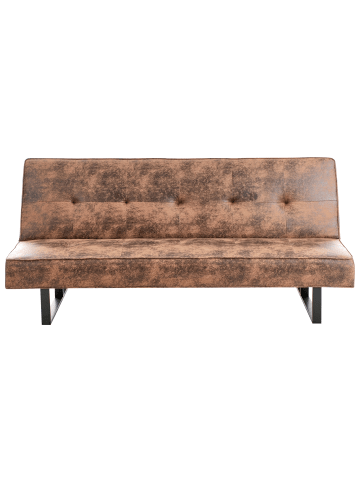 Beliani 3-Sitzer Sofa DERBY in Braun/Schwarz - (W) 189 x (H) 85 x (L) 88 cm