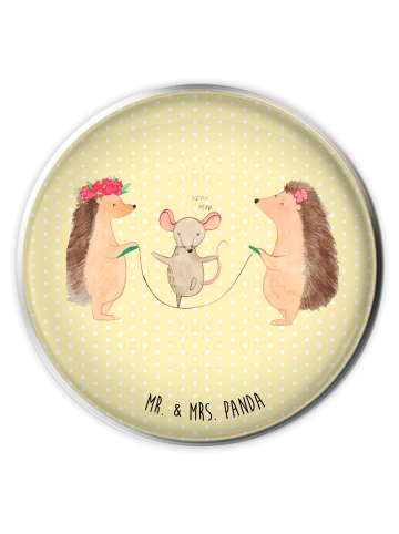 Mr. & Mrs. Panda Ablaufgarnitur Igel Seilhüpfen ohne Spruch in Gelb Pastell