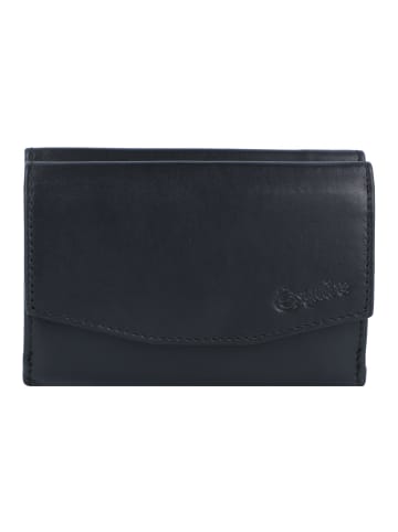Esquire New Silk Geldbörse Leder 11 cm in schwarz